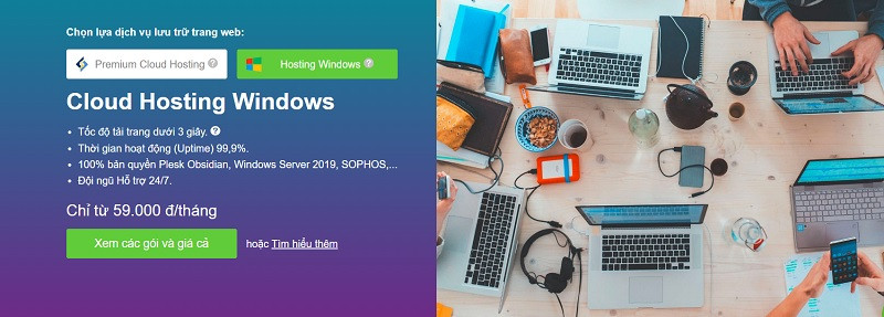 Dịch vụ Cloud Hosting Windows của Mắt Bão