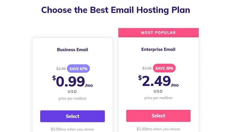 Đánh giá Hostinger: tính năng email hosting