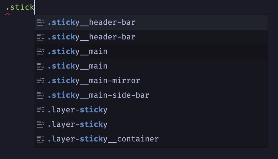 HTML to CSS Autocompletion